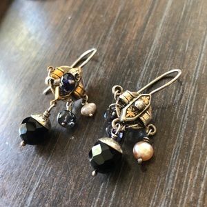 Sterling freshwater semi precious stone earrings